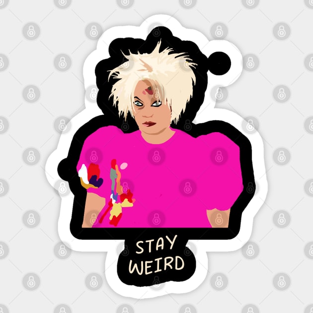 Weird Barbie - Stay Weird Sticker by olivia parizeau